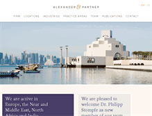 Tablet Screenshot of alexander-partner.com